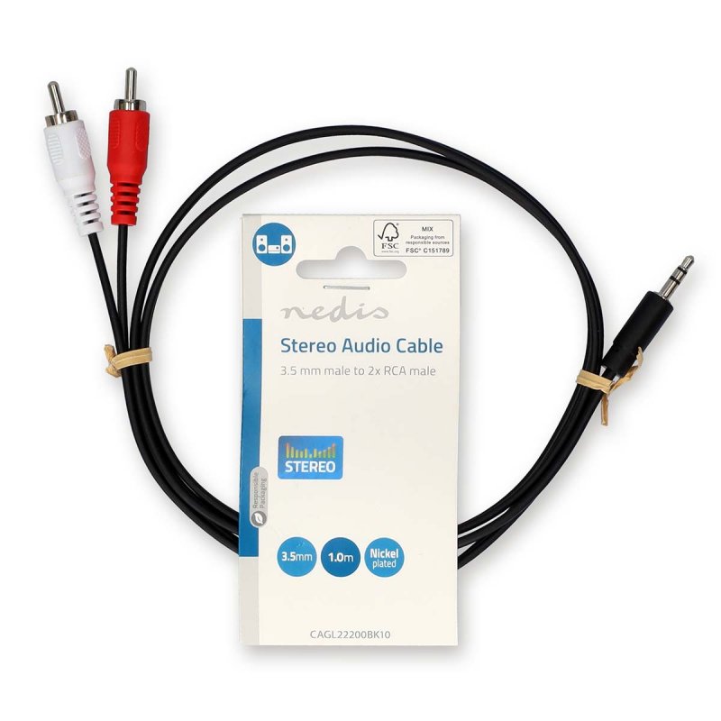 Stereo Audio Kabel | 3,5 mm Zástrčka  CAGL22200BK10 - obrázek č. 2