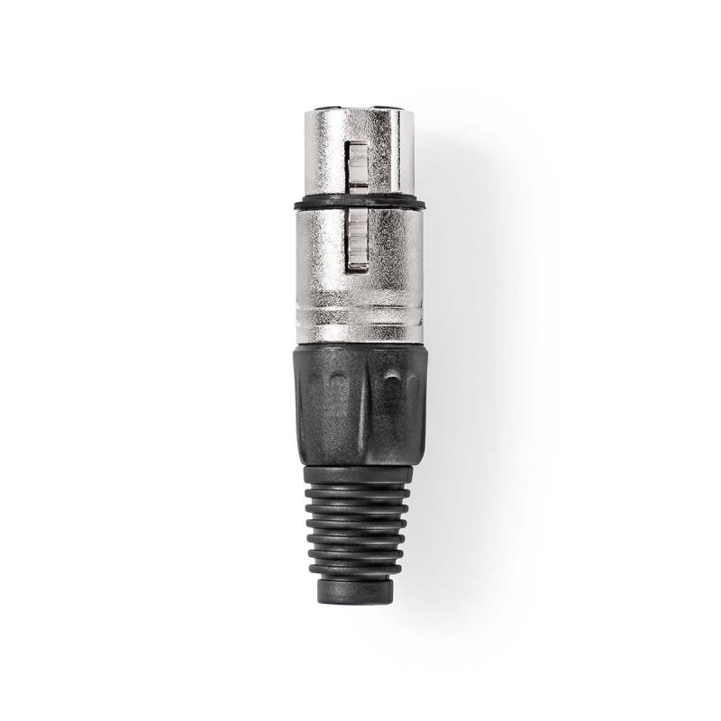 XLR konektor | Přímý | Zásuvka | Poniklované | Pájecí | Průměr vstupního kabelu: 7.0 mm | Kov | Stříbrná | 10 ks | Plastový Sáče - obrázek produktu