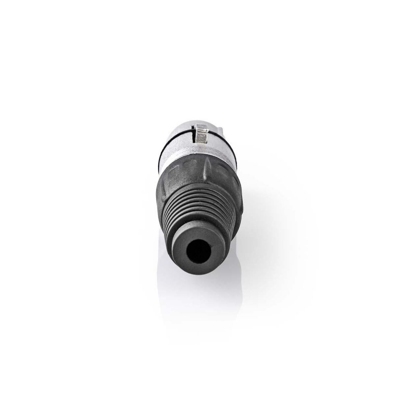 XLR konektor | Přímý | Zásuvka | Poniklované | Pájecí | Průměr vstupního kabelu: 7.0 mm | Kov | Stříbrná | 10 ks | Plastový Sáče - obrázek č. 3