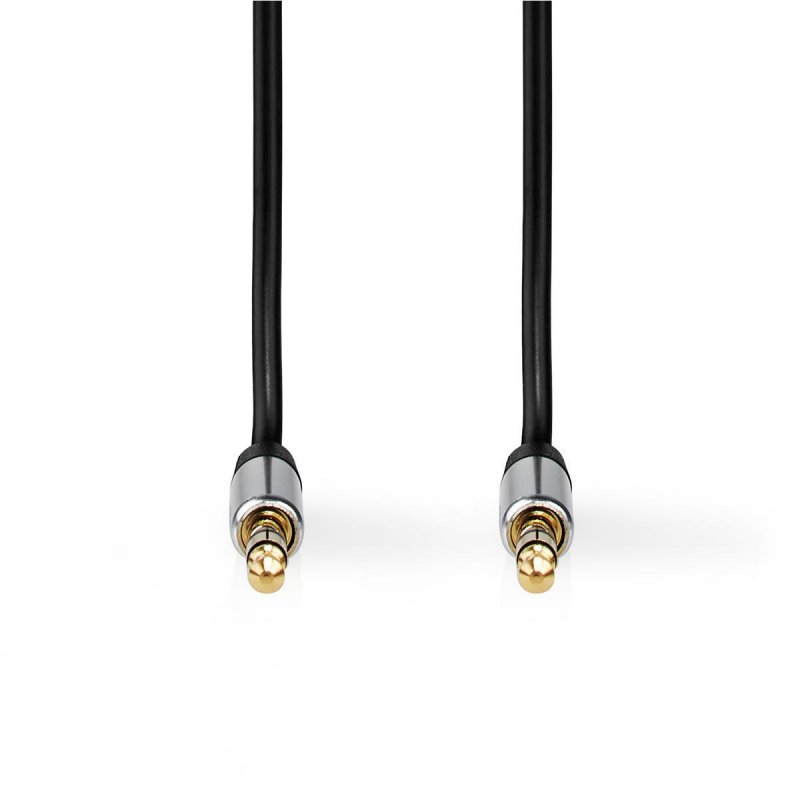 Stereo Audio Kabel | 2,5 mm Zástrčka | 3,5 mm Zástrčka | Pozlacené | 1.00 m | Kulatý | Černá | Obálka - obrázek produktu