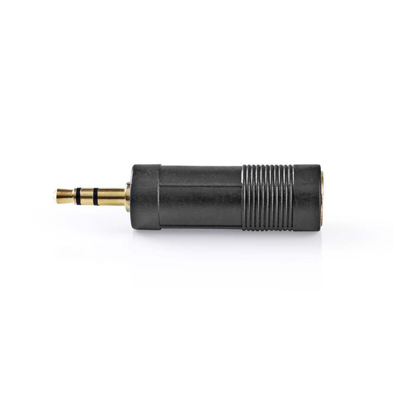 Stereo Audio Adaptér | 3,5 mm Zástrčka | 6.35 mm Zástrčka | Pozlacené | Přímý | ABS | Černá | 10 kusů | Plastový Sáček - obrázek produktu