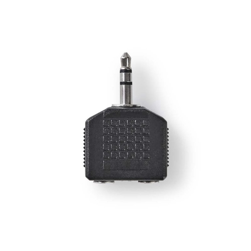 Stereo Audio Adaptér | 3,5 mm Zástrčka | 2× 3.5mm Zásuvka | Poniklované | Přímý | ABS | Černá | 10 kusů | Plastový Sáček - obrázek produktu