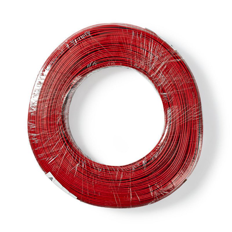 Repro kabel | 2x 0.35 mm² | CCA | 100.0 m | Kulatý | PVC | Černá / Červená | Zabaleno - obrázek č. 2