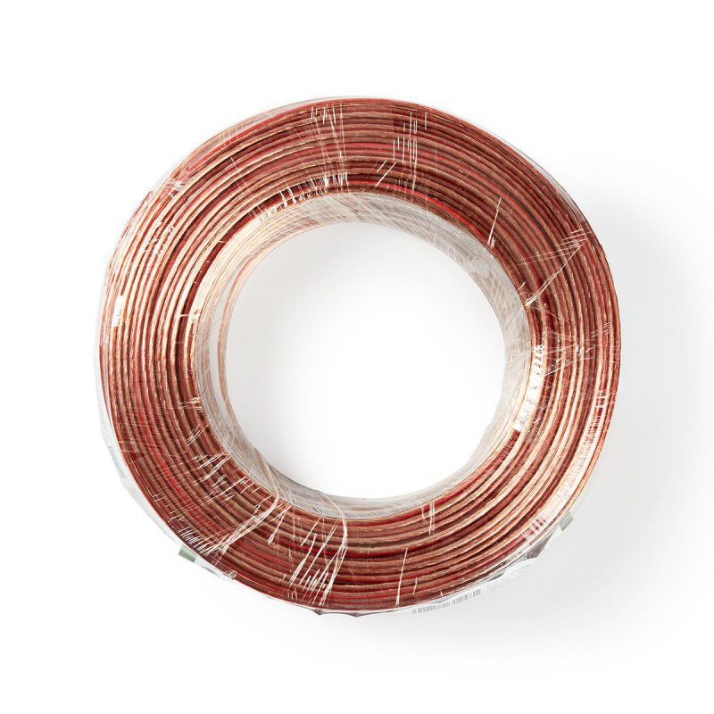 Repro kabel | 2x 0.75 mm² | CCA | 50.0 m | Kulatý | PVC | Transparentní | Zabaleno - obrázek č. 2
