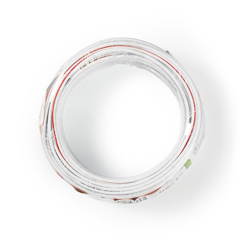Repro kabel | 2x 0.75 mm² | CCA | 15.0 m | Kulatý | PVC | Bílá | Zabaleno - obrázek č. 2