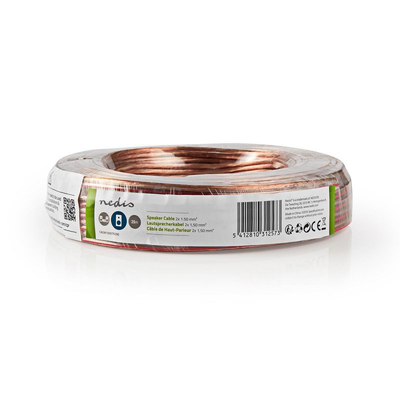 Repro kabel | 2x 1.50 mm² | CCA  CAGW1500TR250 - obrázek č. 1