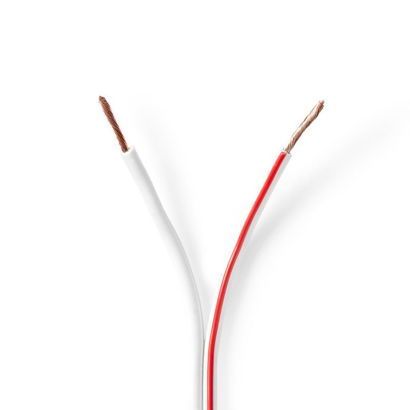 Repro kabel | 2x 1.50 mm² | CCA | 15.0 m | Kulatý | PVC | Bílá | Zabaleno - obrázek produktu