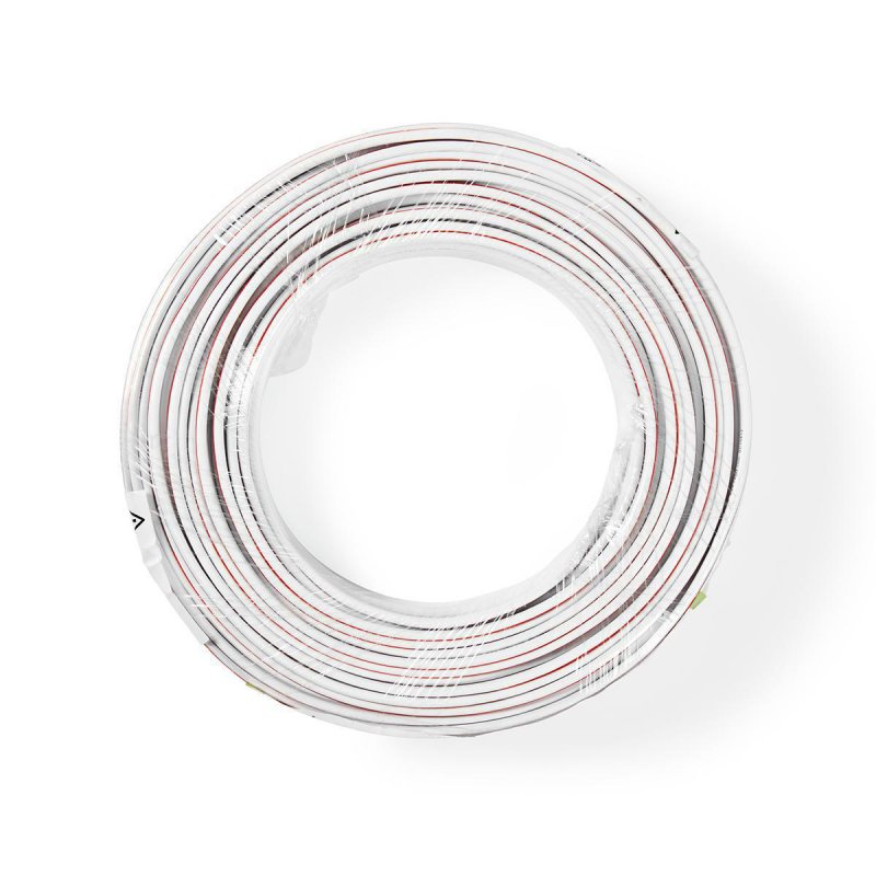 Repro kabel | 2x 1.50 mm² | CCA | 25.0 m | Kulatý | PVC | Bílá | Zabaleno - obrázek č. 2
