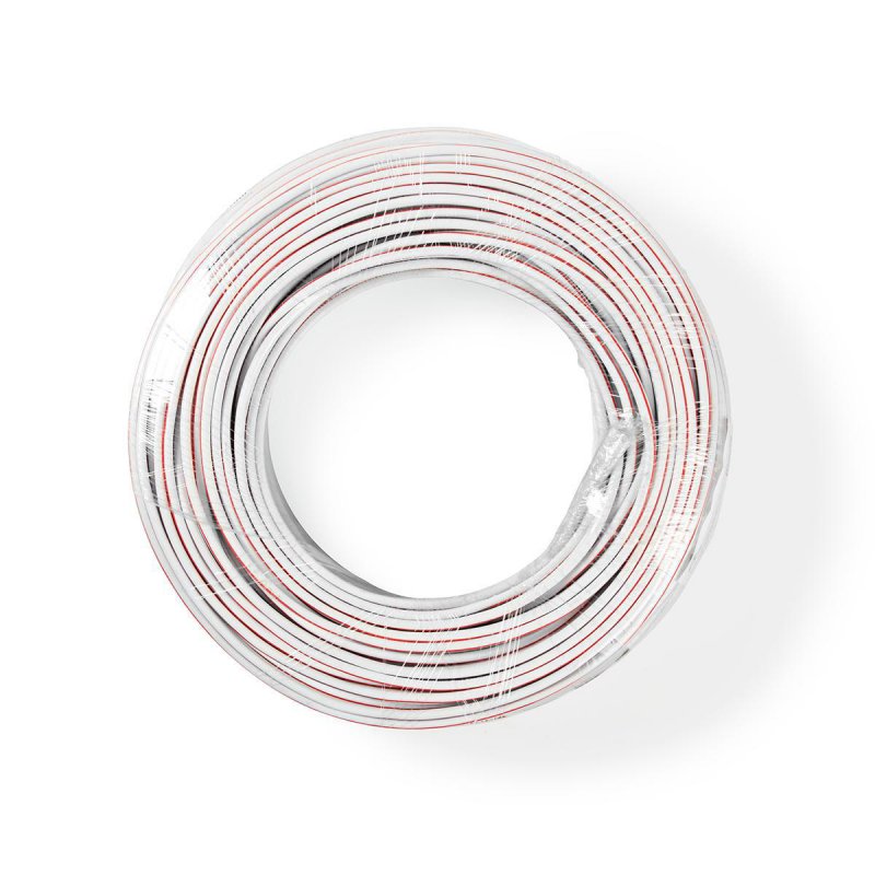 Repro kabel | 2x 1.50 mm² | CCA | 50.0 m | Kulatý | PVC | Bílá | Zabaleno - obrázek č. 2
