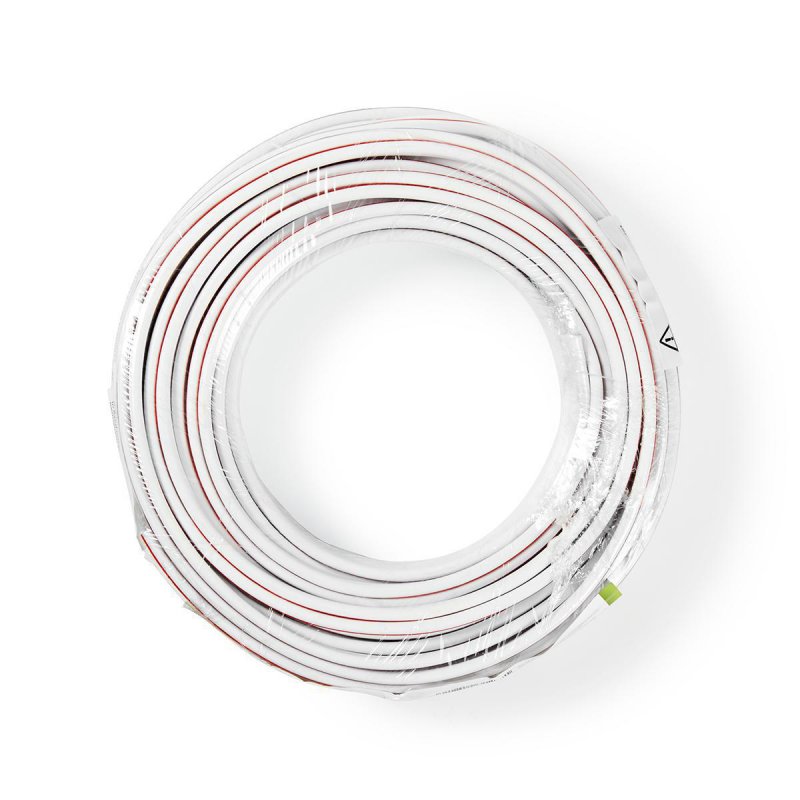Repro kabel | 2x 2.50 mm² | CCA | 15.0 m | Kulatý | PVC | Bílá | Zabaleno - obrázek č. 2