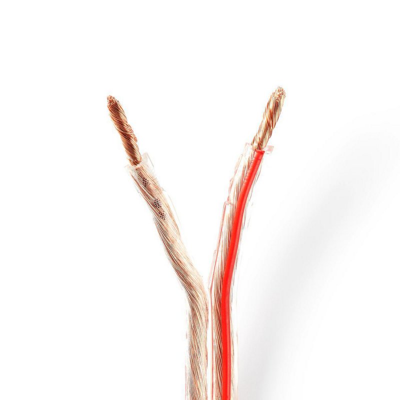 Repro kabel | 2x 4.00 mm² | CCA | 25.0 m | Kulatý | PVC | Transparentní | Zabaleno - obrázek produktu