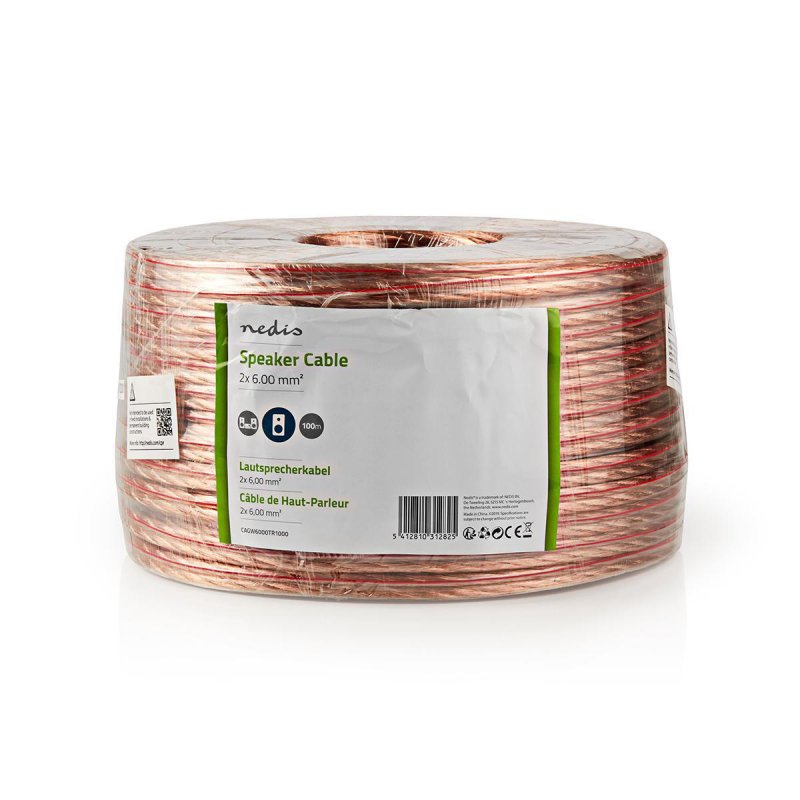 Repro kabel | 2x 6.00 mm² | CCA  CAGW6000TR1000 - obrázek č. 1