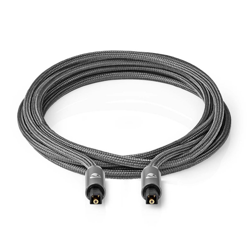 Optický audio kabel | TosLink Zástrčka  CATB25000GY50 - obrázek č. 2