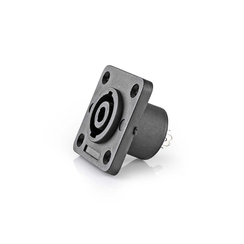Speaker Connector | Přímý | Zásuvka | Poniklované | Pájecí | ABS | Černá | 25 kusů | Plastový Sáček - obrázek produktu