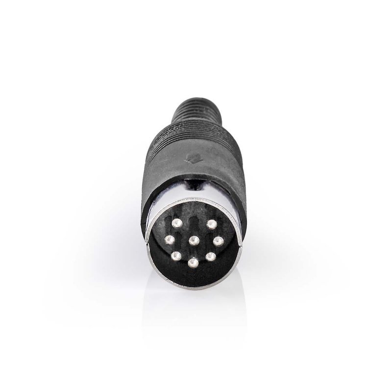 DIN Connector | Přímý | Zástrčka | Poniklované | Twist-on | Průměr vstupního kabelu: 6.0 mm | PVC | Černá | 25 kusů | Plastový S - obrázek č. 1
