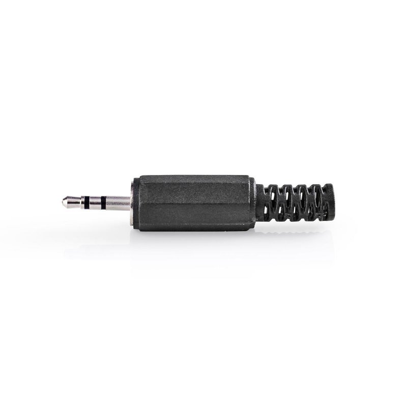 Audio konektor | Přímý | Zástrčka | Poniklované | Pájecí | Průměr vstupního kabelu: 7.0 mm | PVC | Černá | Plastový Sáček | 25 k - obrázek produktu
