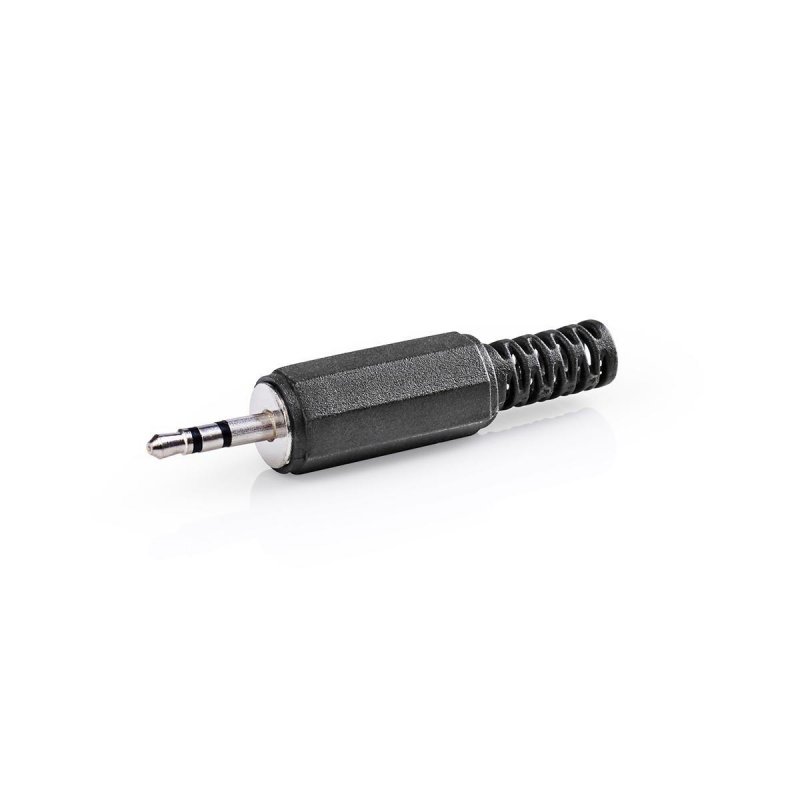 Audio konektor | Přímý | Zástrčka | Poniklované | Pájecí | Průměr vstupního kabelu: 7.0 mm | PVC | Černá | Plastový Sáček | 25 k - obrázek č. 1