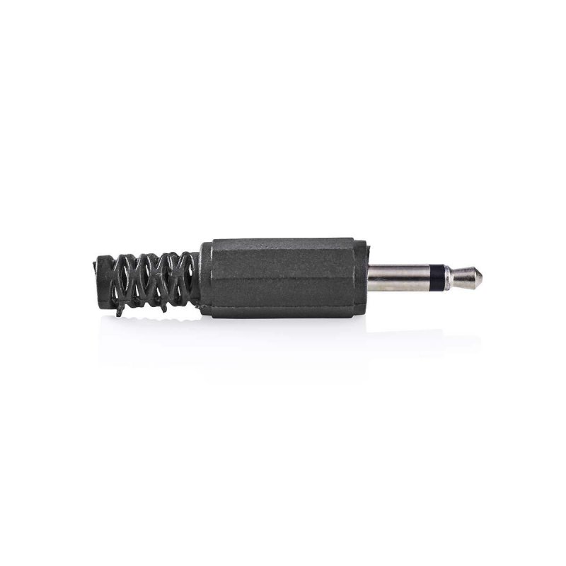 Audio konektor | Přímý | Zástrčka | Poniklované | Pájecí | Průměr vstupního kabelu: 4.5 mm | PVC | Černá | 25 ks | Plastový Sáče - obrázek produktu