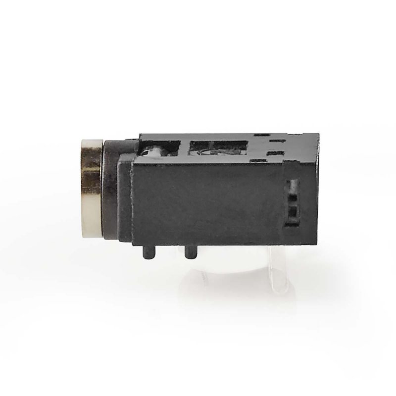 Audio konektor | Úhlový | Zásuvka | Poniklované | Pájecí | PVC | Černá | 25 kusů | Plastový Sáček - obrázek č. 2