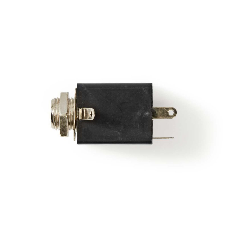 6.35 mm Konektor | Přímý | Zásuvka | Poniklované | Krabička | Průměr vstupního kabelu: 6.0 mm | PVC | Černá | Plastový Sáček | 2 - obrázek produktu