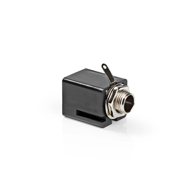 6.35 mm Konektor | Přímý | Zásuvka | Poniklované | Krabička | Průměr vstupního kabelu: 6.0 mm | PVC | Černá | 25 ks | Plastový S - obrázek č. 5