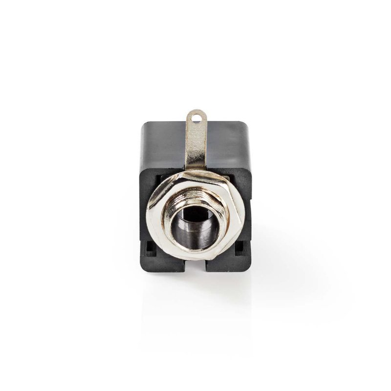 6.35 mm Konektor | Přímý | Zásuvka | Poniklované | Krabička | Průměr vstupního kabelu: 6.0 mm | PVC | Černá | 25 ks | Plastový S - obrázek č. 1