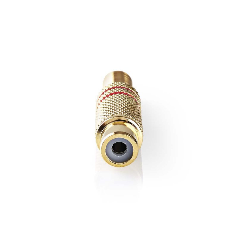 RCA konektor | Přímý | Zásuvka | Pozlacené | Pájecí | Průměr vstupního kabelu: 4.8 mm | Kov | Zlatá/Červená | 25 ks | Plastový S - obrázek č. 1