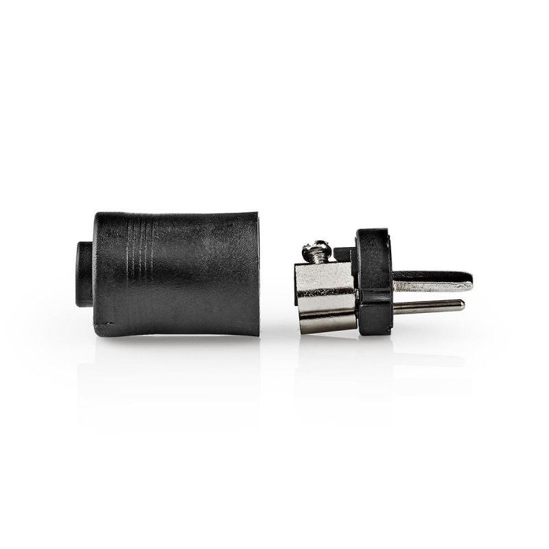 Speaker Connector | Přímý | Zástrčka | Poniklované | Pájecí | Průměr vstupního kabelu: 2.0 mm | ABS | Černá | 25 ks | Plastový S - obrázek č. 1