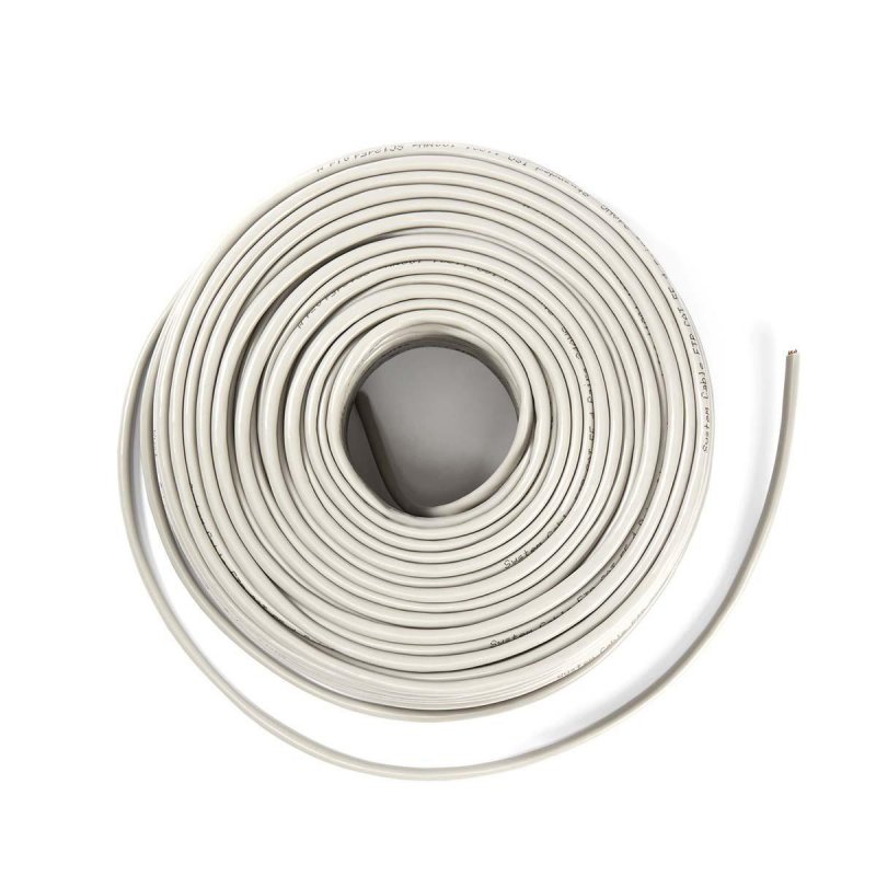 Síťový kabel Roll | CAT5e | Lanko | F / UTP | Měď | 100.0 m | Vnitřní | Kulatý | PVC | Šedá | Dárkový Box - obrázek produktu