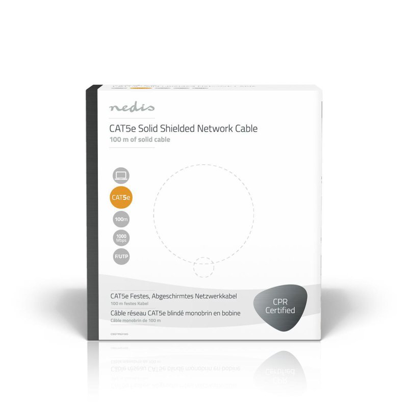 Síťový kabel CAT5e v roli | Solid  CCBGFTP5GY100S - obrázek č. 2