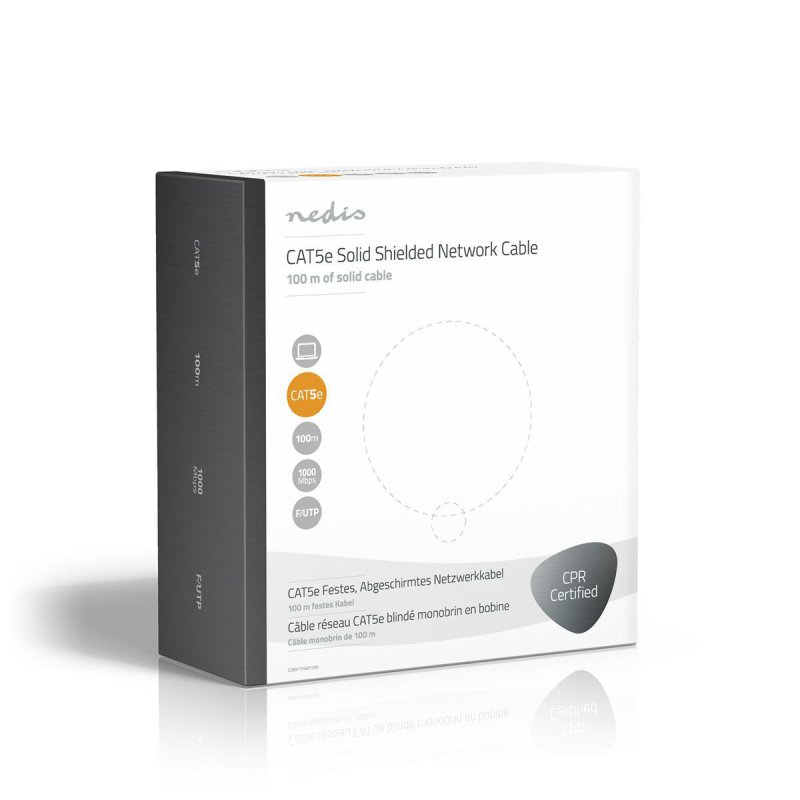 Síťový kabel CAT5e v roli | Solid  CCBGFTP5GY100S - obrázek č. 4