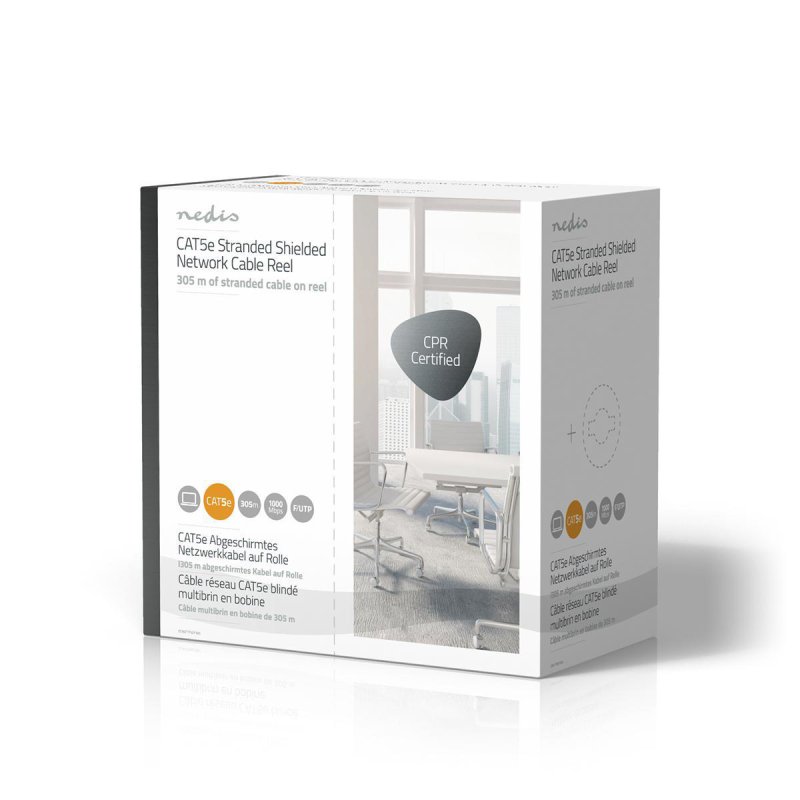 Síťový kabel CAT5e v roli | Stranded  CCBGFTP5GY305 - obrázek č. 3
