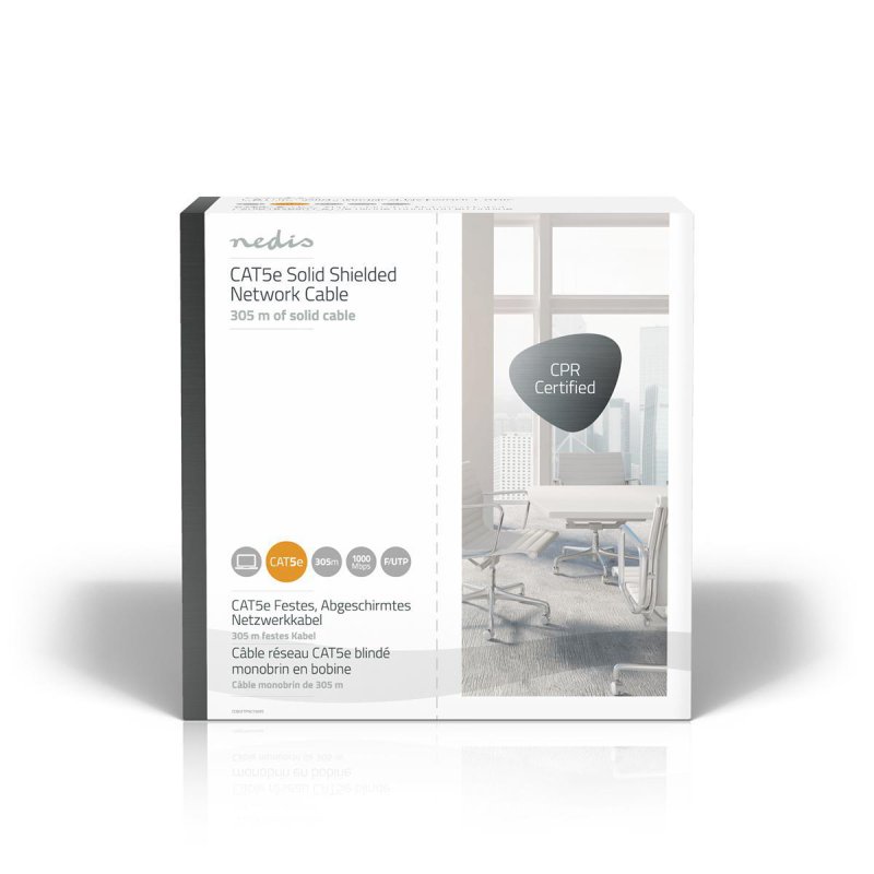 Síťový kabel CAT5e v roli | Solid  CCBGFTP5GY305S - obrázek č. 2