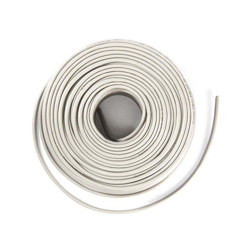 Síťový kabel Roll | CAT5e | Lanko | SF / UTP | Měď | 100.0 m | Vnitřní | Kulatý | PVC | Šedá | Dárkový Box - obrázek produktu