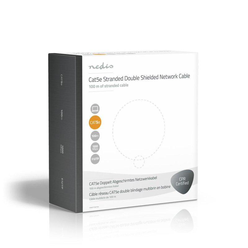 Síťový kabel CAT5e v roli | Stranded  CCBGSFTP5GY100 - obrázek č. 5