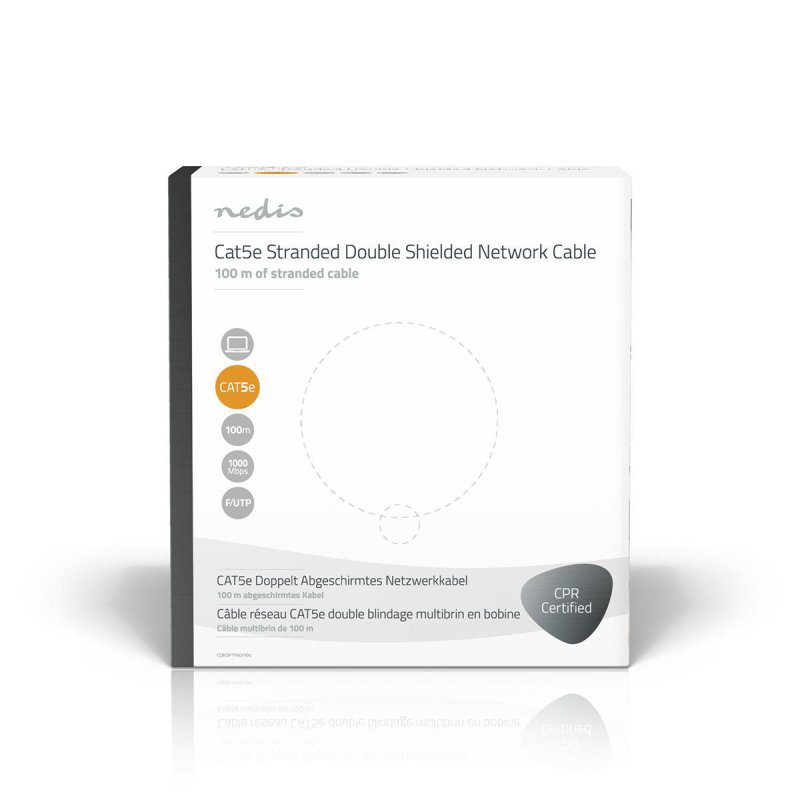 Síťový kabel CAT5e v roli | Stranded  CCBGSFTP5GY100 - obrázek č. 3