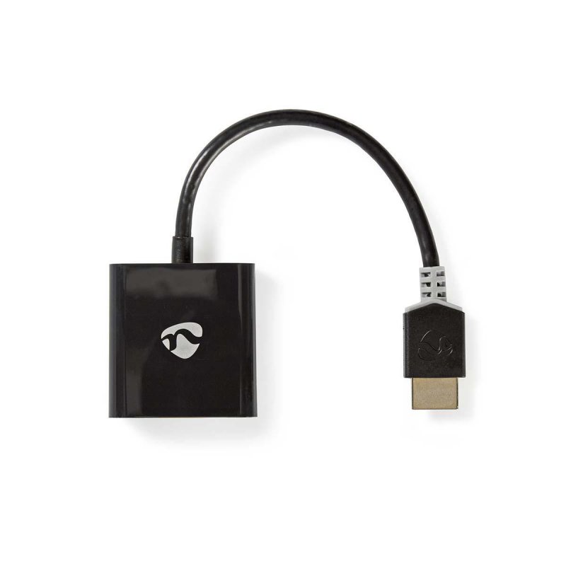HDMI™ Kabel | Konektor HDMI ™ | VGA Zásuvka | 1080p | Pozlacené | 0.20 m | Přímý | PVC | Antracit | Plastový Sáček - obrázek produktu