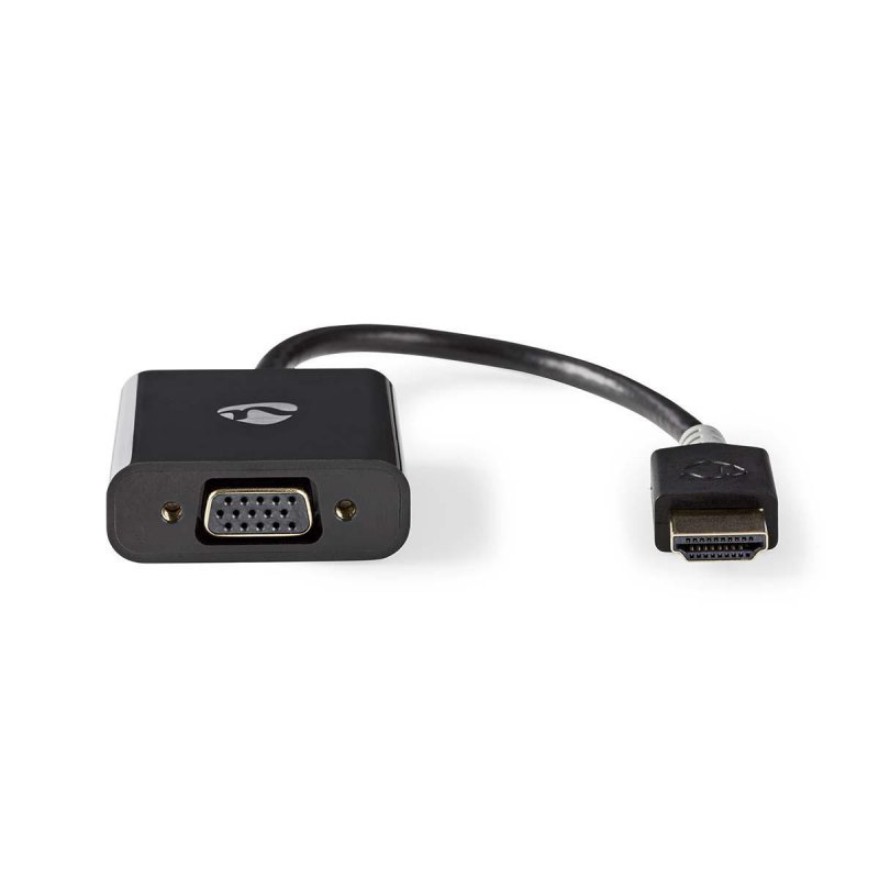 HDMI™ Kabel | Konektor HDMI ™ | VGA Zásuvka | 1080p | Pozlacené | 0.20 m | Přímý | PVC | Antracit | Plastový Sáček - obrázek č. 1