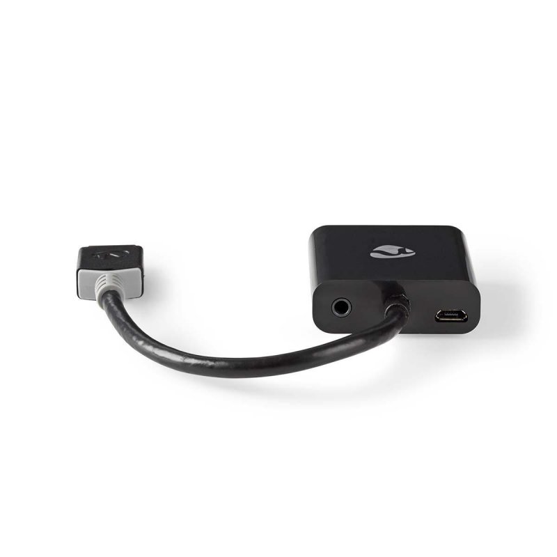 HDMI™ Kabel | Konektor HDMI ™ | VGA Zásuvka | 1080p | Pozlacené | 0.20 m | Přímý | PVC | Antracit | Plastový Sáček - obrázek č. 2