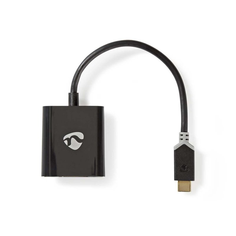 Kabel Adaptéru USB Typ-C | Typ-C Zástrčka - VGA Zásuvka | 0,2 m | Antracit - obrázek č. 1