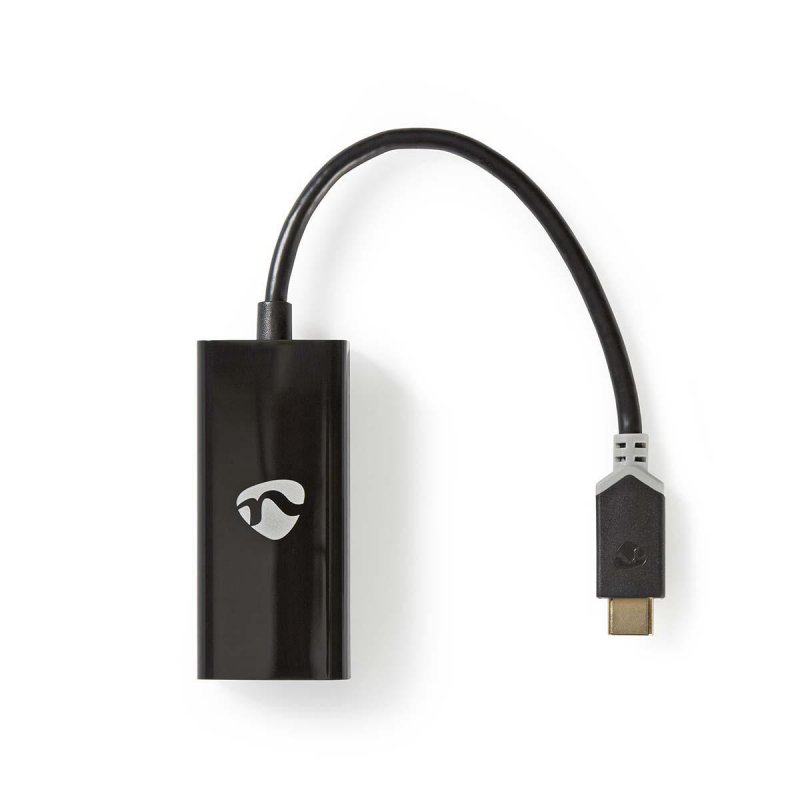 USB Adaptér | USB 3.1 | USB Typ-C ™ Zástrčka | RJ45 (8P8C) Zásuvka | 1000 Mbps | 0.20 m | Kulatý | Pozlacené | PVC | Antracitová - obrázek produktu