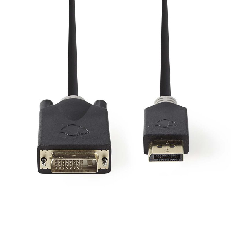 Displayport kabel | DisplayPort Zástrčka | DVI-D 24+1 Zástrčka | 4K@30Hz | Pozlacené | 2.00 m | Kulatý | PVC | Antracit | Box s - obrázek č. 1