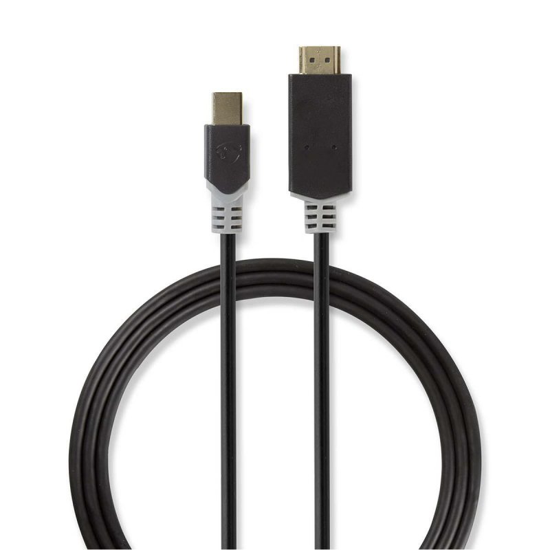 Mini DisplayPort kabel | DisplayPort 1.2 | Mini DisplayPort Zástrčka | Konektor HDMI ™ | 21.6 Gbps | Pozlacené | 2.00 m | Kulatý - obrázek produktu