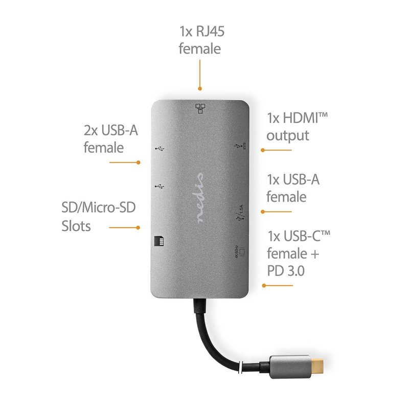 USB Multiport Adaptér | USB 3.2 Gen 1  CCBW64240AT02 - obrázek č. 7