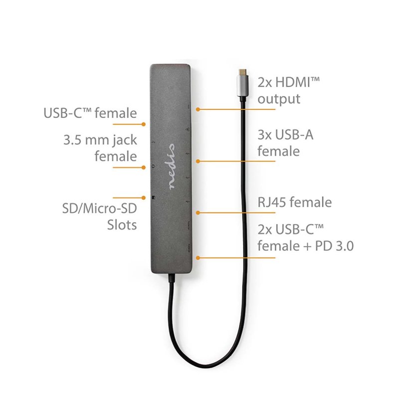 USB Multiport Adaptér | USB 3.2 Gen 1  CCBW64260AT02 - obrázek č. 4