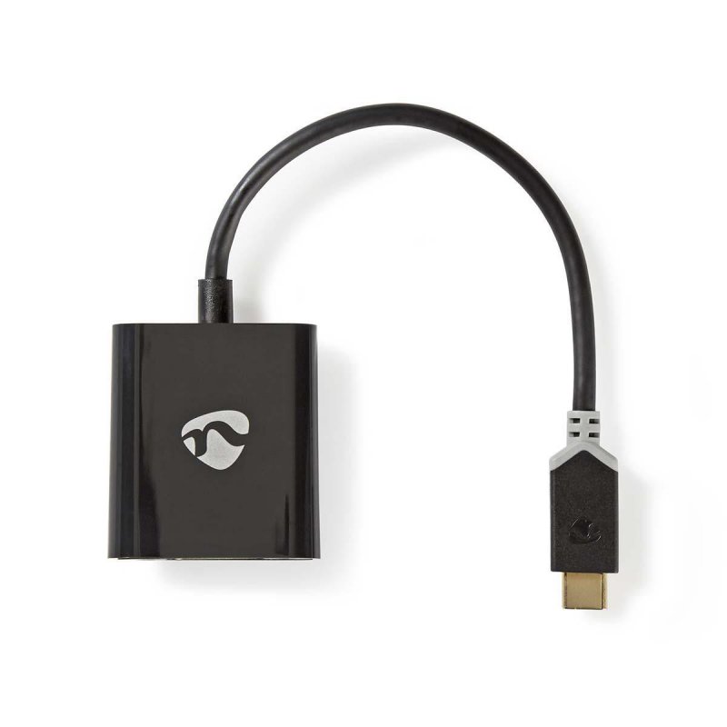 USB Adaptér | USB 3.2 Gen 1 | USB Typ-C ™ Zástrčka | VGA Zásuvka | 0.20 m | Kulatý | Pozlacené | PVC | Antracitová | Box s Okénk - obrázek produktu