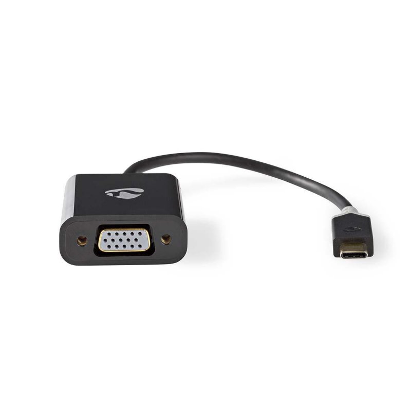 USB Adaptér | USB 3.2 Gen 1 | USB Typ-C ™ Zástrčka | VGA Zásuvka | 0.20 m | Kulatý | Pozlacené | PVC | Antracitová | Box s Okénk - obrázek č. 1
