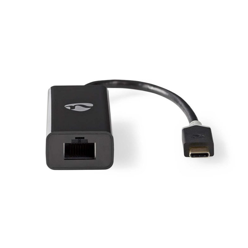 USB Adaptér | USB 3.2 Gen 1 | USB Typ-C ™ Zástrčka | RJ45 (8P8C) Zásuvka | 1000 Mbps | 0.20 m | Kulatý | Pozlacené | PVC | Antra - obrázek č. 1