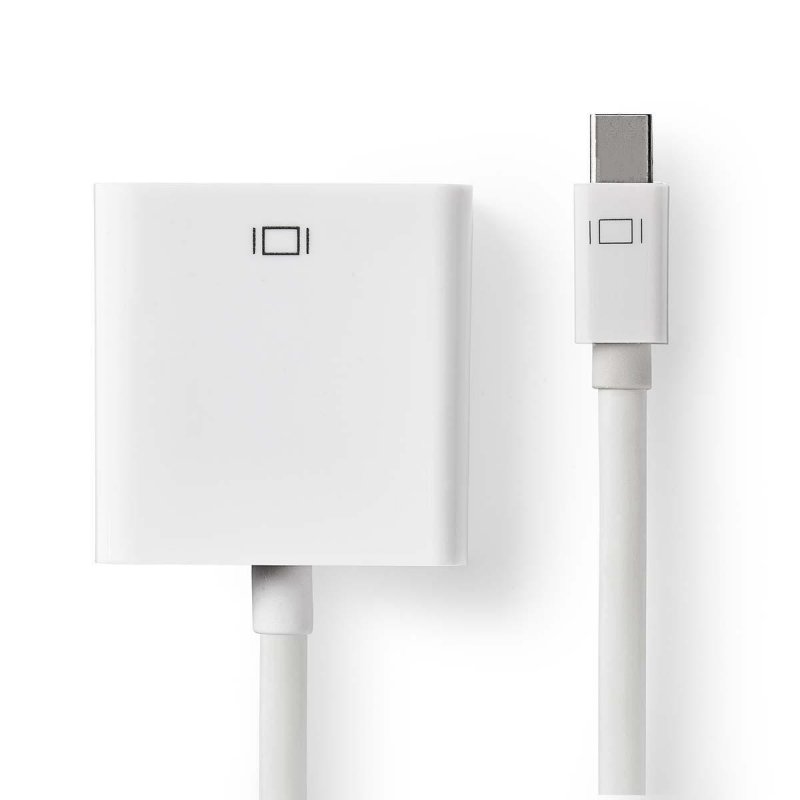 Mini DisplayPort kabel | DisplayPort 1.2 | Mini DisplayPort Zástrčka | VGA Zásuvka | 21.6 Gbps | Poniklované | 0.20 m | Kulatý | - obrázek produktu