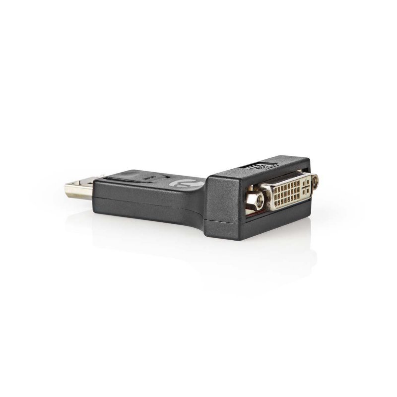 DisplayPort adaptér | DisplayPort Zástrčka | DVI-I 24+5 Zásuvka | 1080p | Poniklované | Přímý | Kulatý | ABS | ABS | Černá | Bli - obrázek č. 3